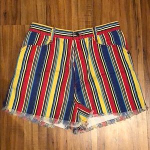 Colorful striped shorts